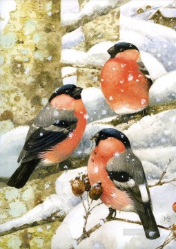 pflaume vögel Ölbilder verkaufen - Marjolein Bastin Vögel